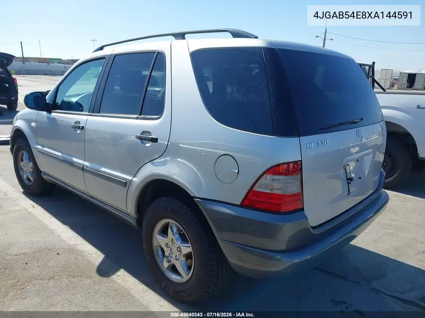 1999 Mercedes-Benz Ml 320 VIN: 4JGAB54E8XA144591 Lot: 45640343