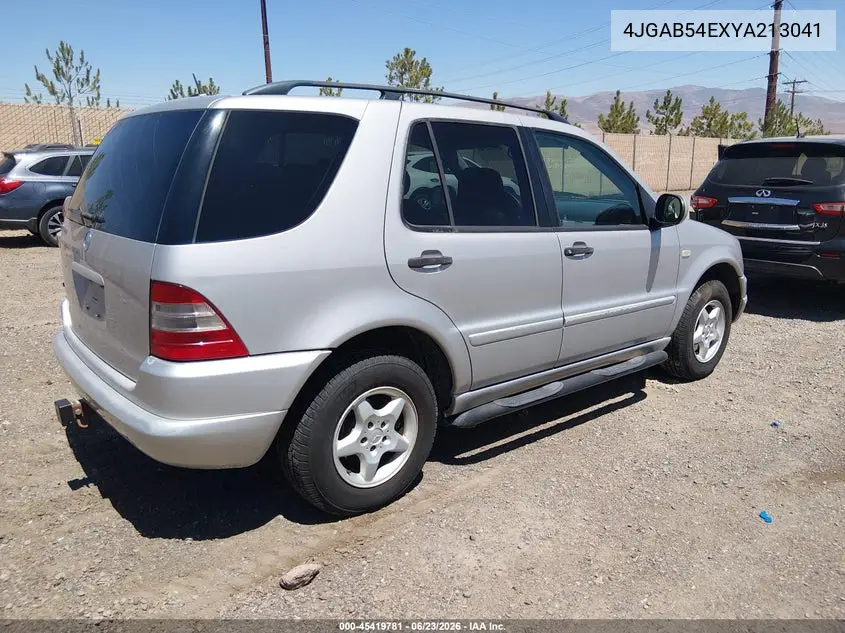 2000 Mercedes-Benz Ml 320 VIN: 4JGAB54EXYA213041 Lot: 45419781