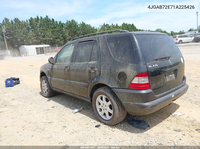 2001 Mercedes-Benz Ml 430 VIN: 4JGAB72E71A225426 Lot: 45311517