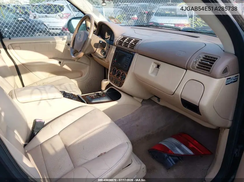 2001 Mercedes-Benz Ml 320 VIN: 4JGAB54E51A285738 Lot: 45656970