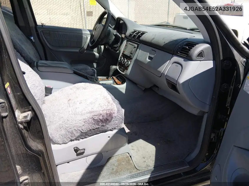2002 Mercedes-Benz Ml 320 VIN: 4JGAB54E52A331926 Lot: 45189340
