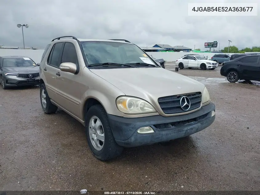 2002 Mercedes-Benz Ml 320 VIN: 4JGAB54E52A363677 Lot: 45573513