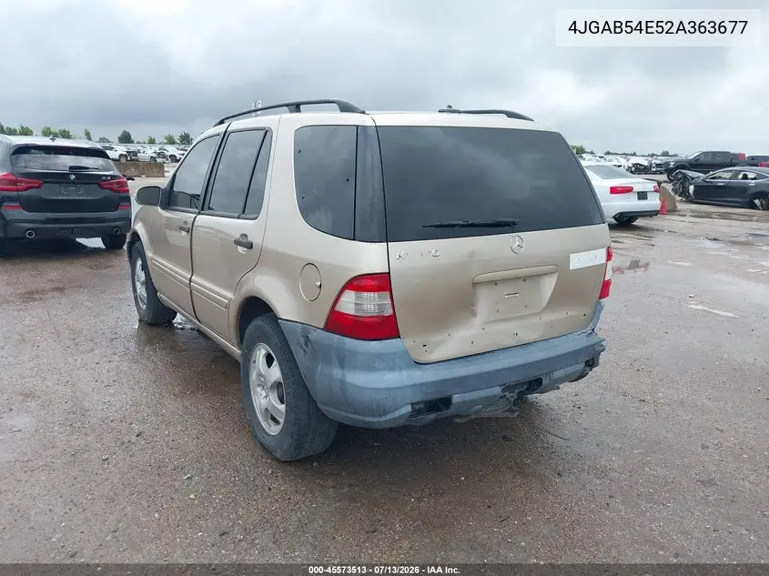 2002 Mercedes-Benz Ml 320 VIN: 4JGAB54E52A363677 Lot: 45573513