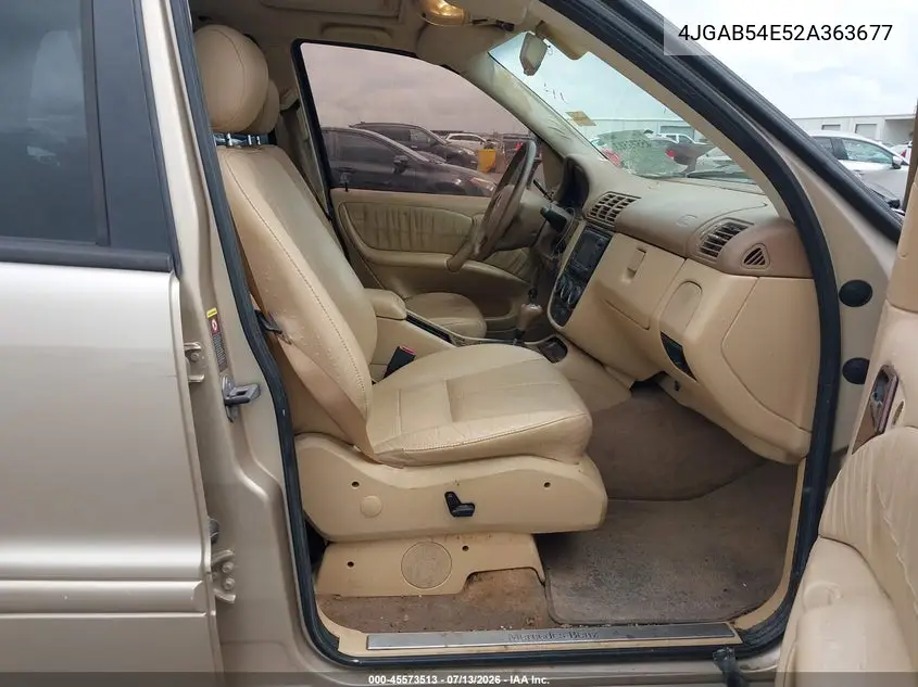 2002 Mercedes-Benz Ml 320 VIN: 4JGAB54E52A363677 Lot: 45573513