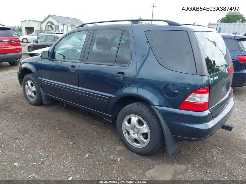2003 Mercedes-Benz Ml 320 VIN: 4JGAB54E03A387497 Lot: 45529087