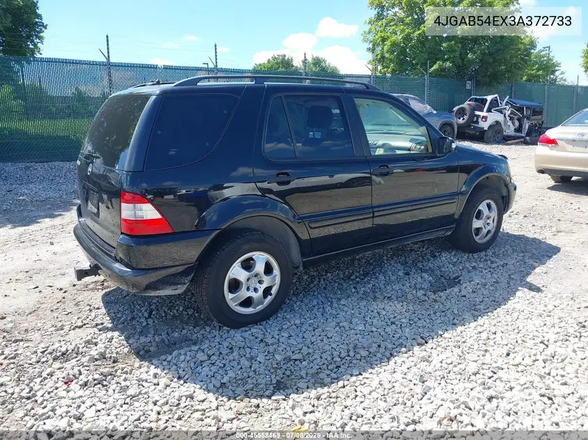 2003 Mercedes-Benz Ml 320 VIN: 4JGAB54EX3A372733 Lot: 45558469