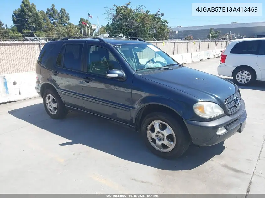 2003 Mercedes-Benz Ml 350 VIN: 4JGAB57E13A413469 Lot: 45654900