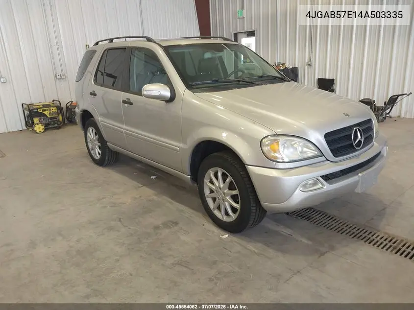 2004 Mercedes-Benz Ml 350 4Matic VIN: 4JGAB57E14A503335 Lot: 45554062