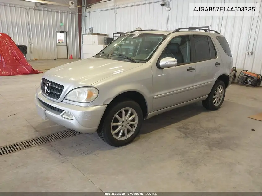 2004 Mercedes-Benz Ml 350 4Matic VIN: 4JGAB57E14A503335 Lot: 45554062