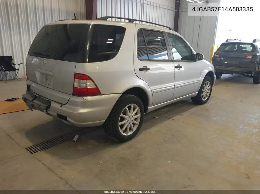 2004 Mercedes-Benz Ml 350 4Matic VIN: 4JGAB57E14A503335 Lot: 45554062