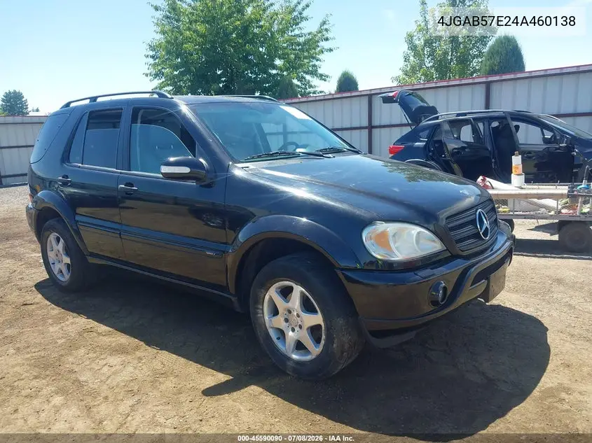 2004 Mercedes-Benz Ml 350 4Matic VIN: 4JGAB57E24A460138 Lot: 45590090