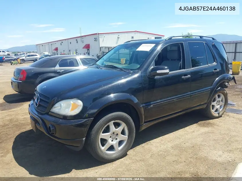 2004 Mercedes-Benz Ml 350 4Matic VIN: 4JGAB57E24A460138 Lot: 45590090