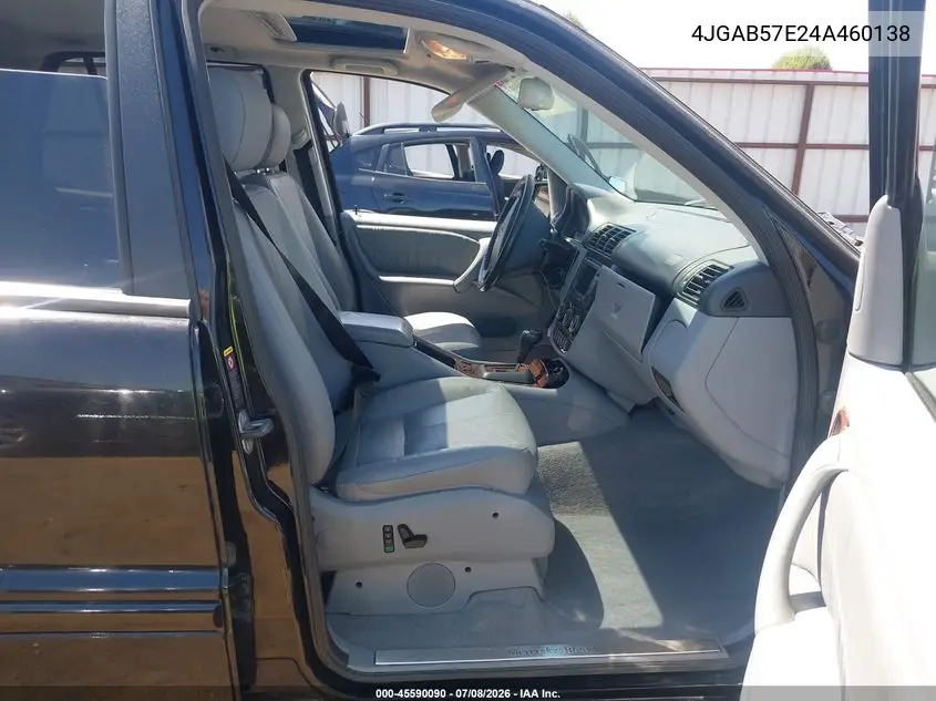 2004 Mercedes-Benz Ml 350 4Matic VIN: 4JGAB57E24A460138 Lot: 45590090