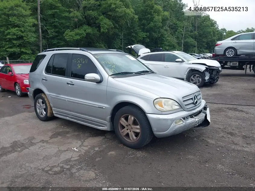 2005 Mercedes-Benz Ml 350 4Matic VIN: 4JGAB57E25A535213 Lot: 45569611