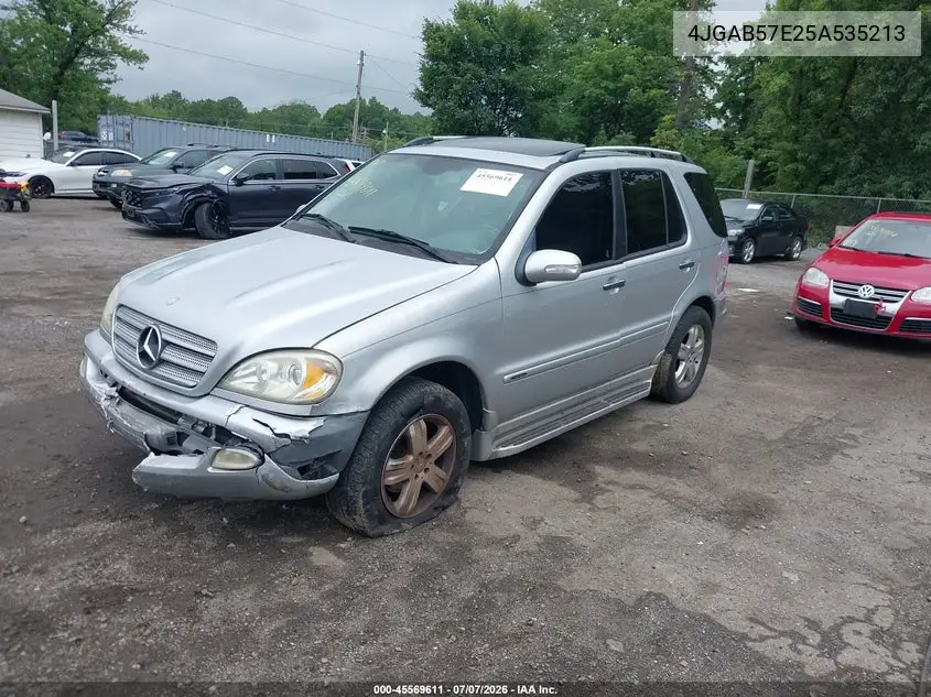 2005 Mercedes-Benz Ml 350 4Matic VIN: 4JGAB57E25A535213 Lot: 45569611