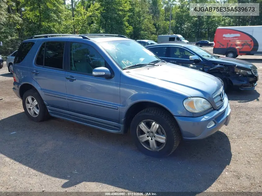 2005 Mercedes-Benz Ml 500 4Matic VIN: 4JGAB75E35A539673 Lot: 45602560