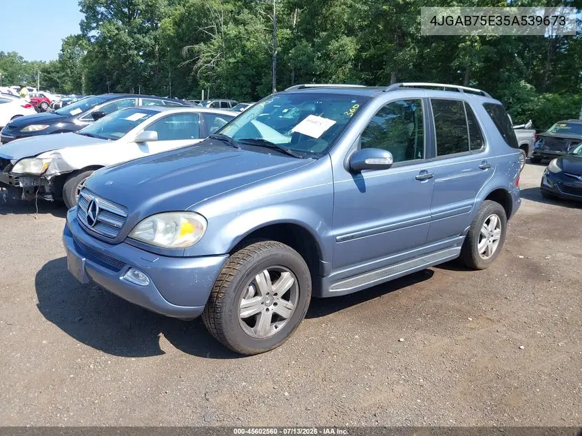 2005 Mercedes-Benz Ml 500 4Matic VIN: 4JGAB75E35A539673 Lot: 45602560