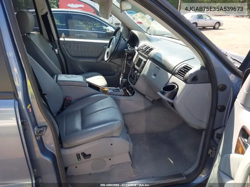 2005 Mercedes-Benz Ml 500 4Matic VIN: 4JGAB75E35A539673 Lot: 45602560