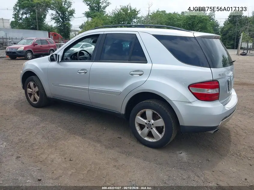 2006 Mercedes-Benz Ml 500 4Matic VIN: 4JGBB75E56A017133 Lot: 45331327