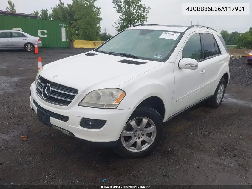 2006 Mercedes-Benz Ml 350 4Matic VIN: 4JGBB86E36A117901 Lot: 45384994