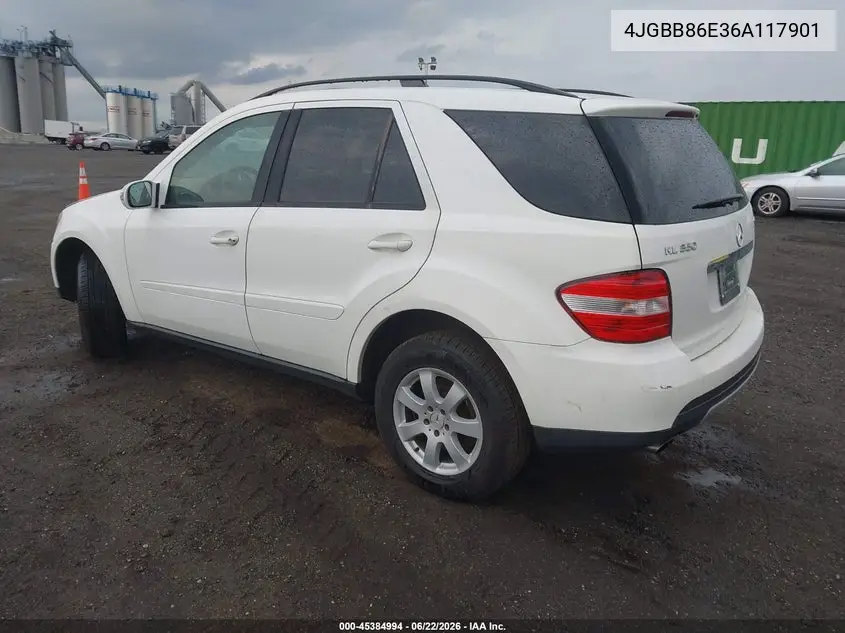 2006 Mercedes-Benz Ml 350 4Matic VIN: 4JGBB86E36A117901 Lot: 45384994