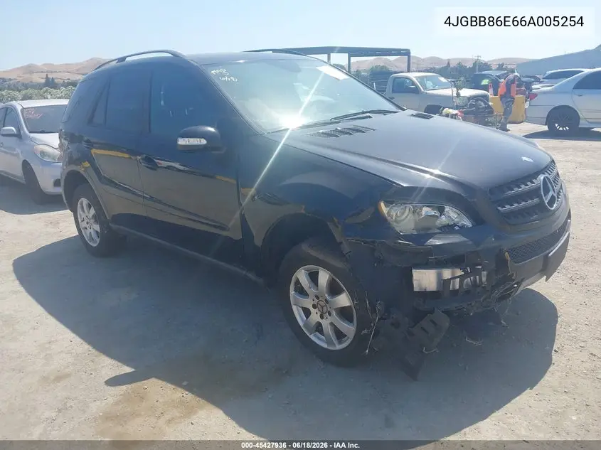 2006 Mercedes-Benz Ml 350 4Matic VIN: 4JGBB86E66A005254 Lot: 45427936