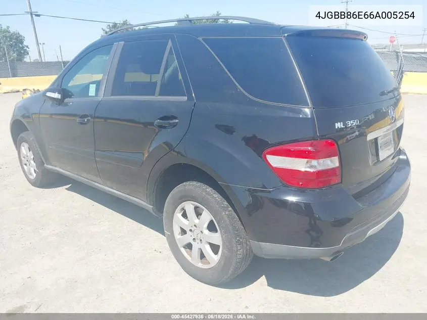 2006 Mercedes-Benz Ml 350 4Matic VIN: 4JGBB86E66A005254 Lot: 45427936