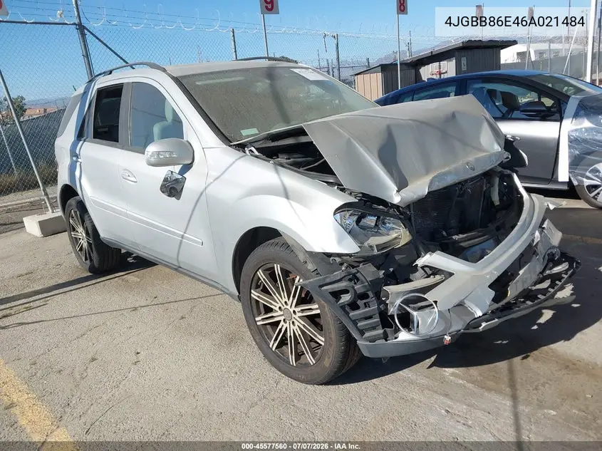 2006 Mercedes-Benz Ml 350 4Matic VIN: 4JGBB86E46A021484 Lot: 45577560