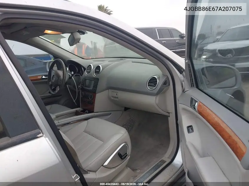 2007 Mercedes-Benz Ml 350 4Matic VIN: 4JGBB86E67A207075 Lot: 45435443