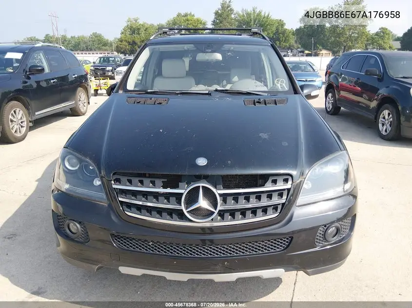 2007 Mercedes-Benz Ml 350 4Matic VIN: 4JGBB86E67A176958 Lot: 45678368