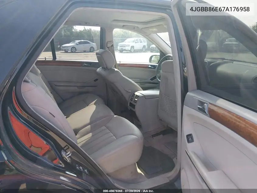 2007 Mercedes-Benz Ml 350 4Matic VIN: 4JGBB86E67A176958 Lot: 45678368