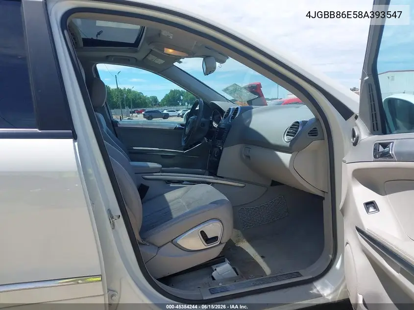 2008 Mercedes-Benz Ml 350 4Matic VIN: 4JGBB86E58A393547 Lot: 45384244