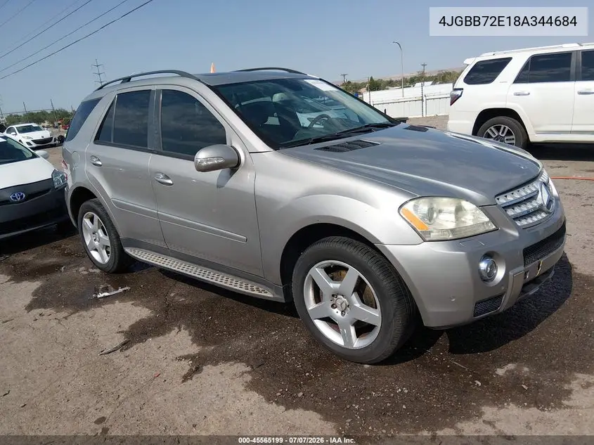 2008 Mercedes-Benz M-Class 5.5L VIN: 4JGBB72E18A344684 Lot: 45565199