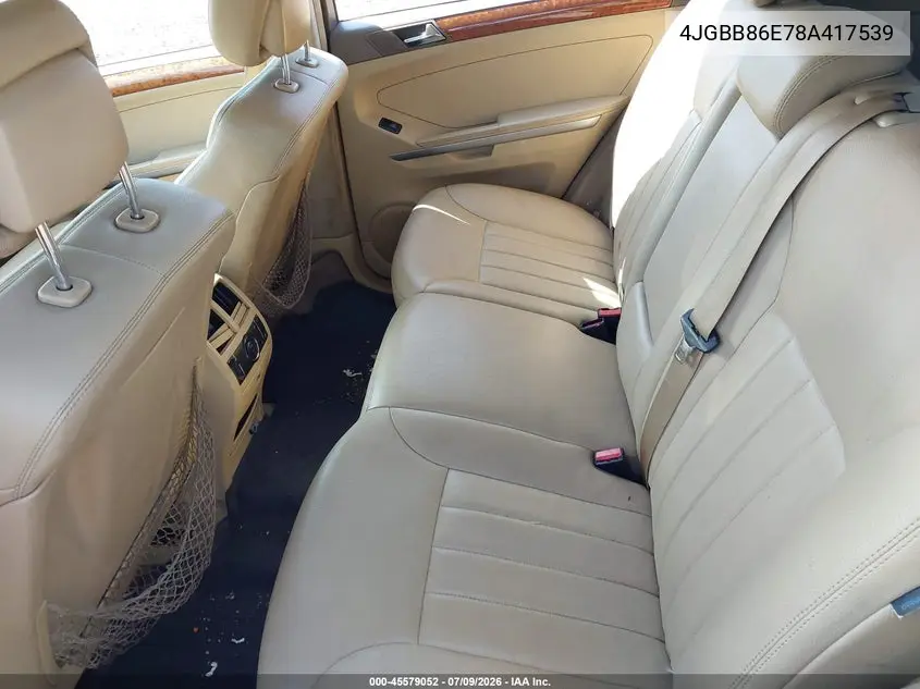 2008 Mercedes-Benz M-Class 3.5L VIN: 4JGBB86E78A417539 Lot: 45579052