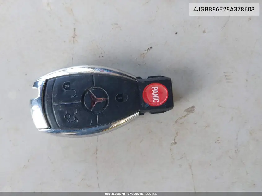 2008 Mercedes-Benz M-Class 3.5L VIN: 4JGBB86E28A378603 Lot: 45598078