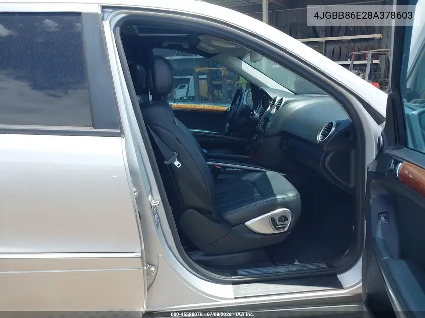 2008 Mercedes-Benz M-Class 3.5L VIN: 4JGBB86E28A378603 Lot: 45598078