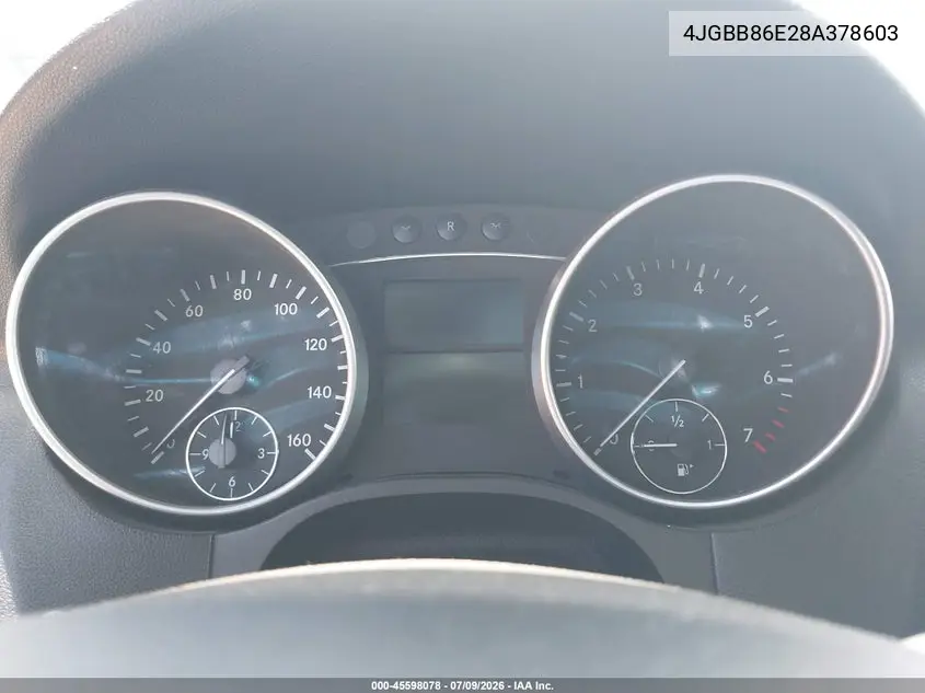 2008 Mercedes-Benz M-Class 3.5L VIN: 4JGBB86E28A378603 Lot: 45598078