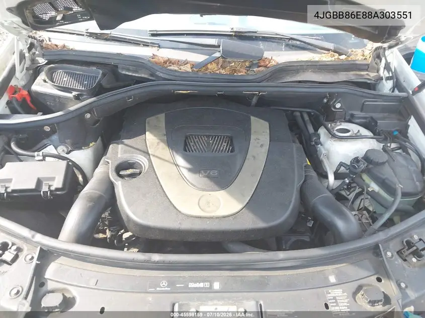 2008 Mercedes-Benz M-Class 3.5L VIN: 4JGBB86E88A303551 Lot: 45598159
