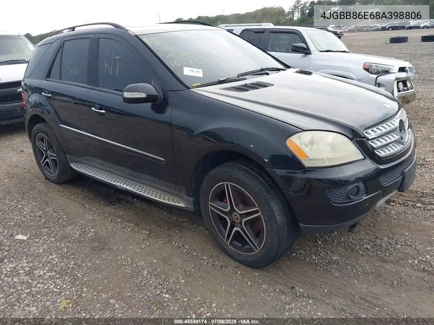 2008 Mercedes-Benz M-Class 3.5L VIN: 4JGBB86E68A398806 Lot: 45598174