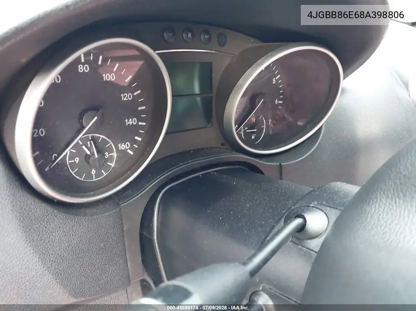 2008 Mercedes-Benz M-Class 3.5L VIN: 4JGBB86E68A398806 Lot: 45598174