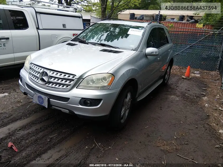 2008 Mercedes-Benz M-Class 3.5L VIN: 4JGBB86E58A437594 Lot: 45621915