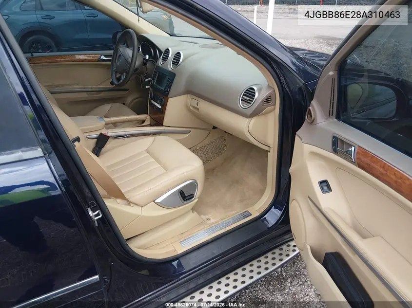 2008 Mercedes-Benz M-Class 3.5L VIN: 4JGBB86E28A310463 Lot: 45626074