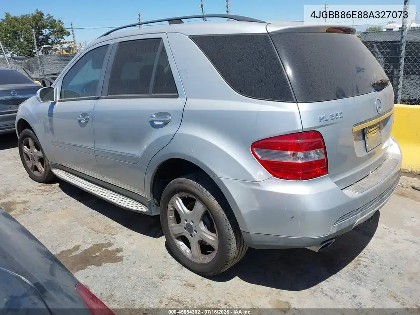 2008 Mercedes-Benz M-Class 3.5L VIN: 4JGBB86E88A327073 Lot: 45654302