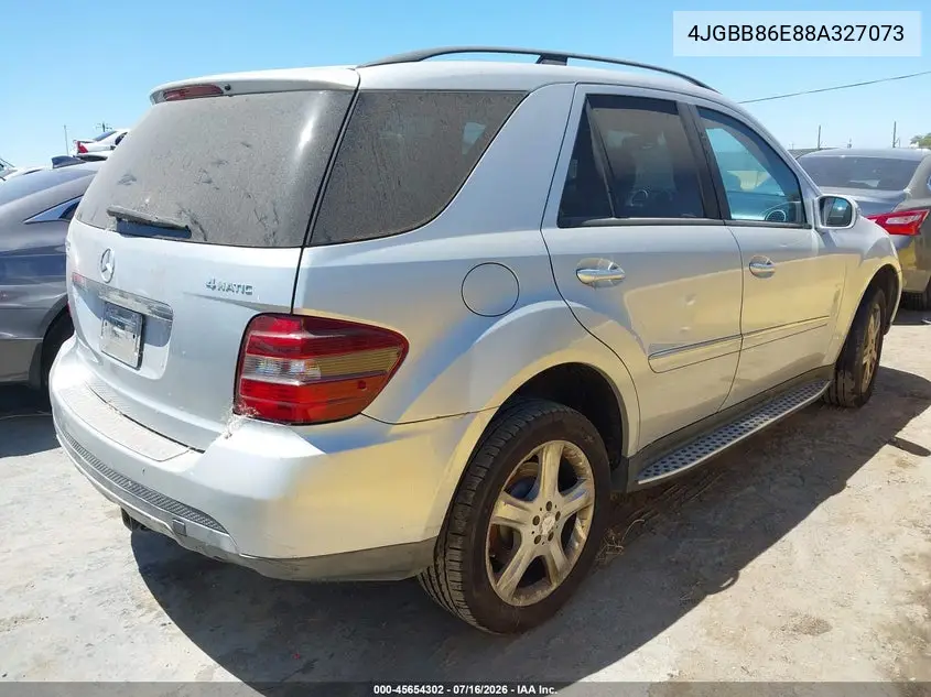 2008 Mercedes-Benz M-Class 3.5L VIN: 4JGBB86E88A327073 Lot: 45654302