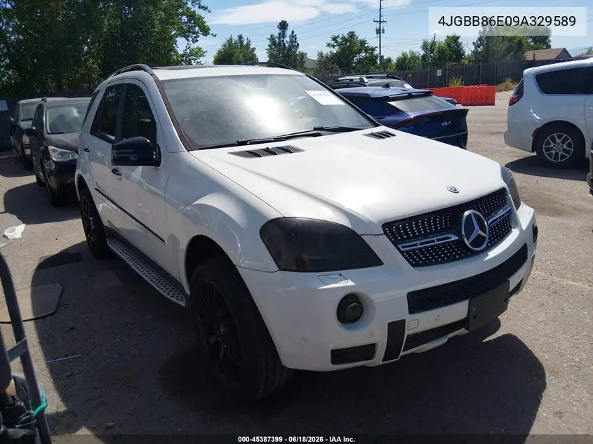 2009 Mercedes-Benz Ml 350 4Matic VIN: 4JGBB86E09A329589 Lot: 45387399