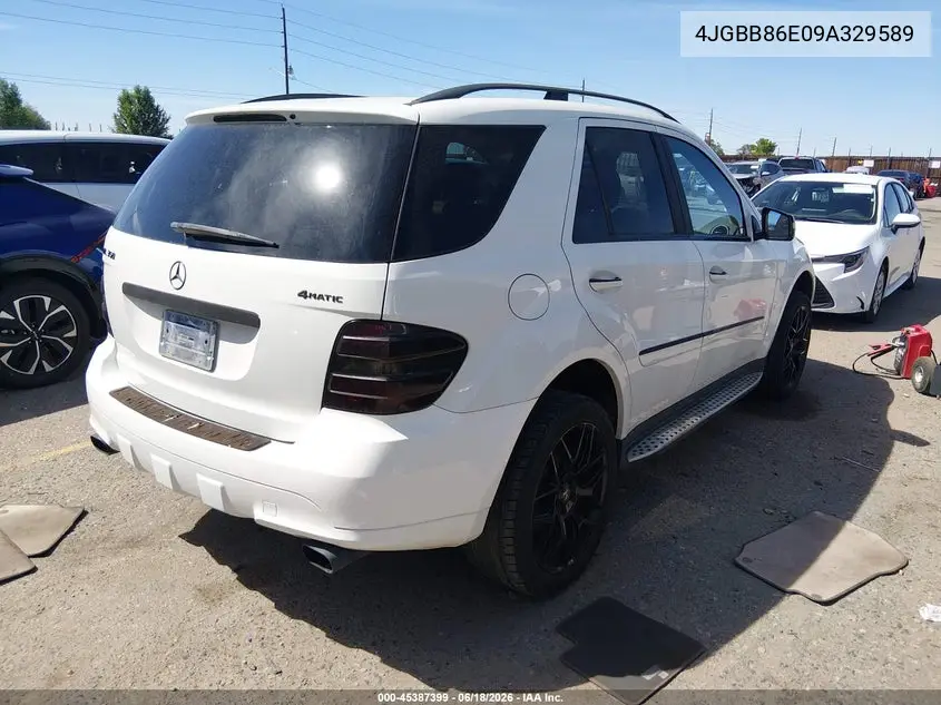 2009 Mercedes-Benz Ml 350 4Matic VIN: 4JGBB86E09A329589 Lot: 45387399
