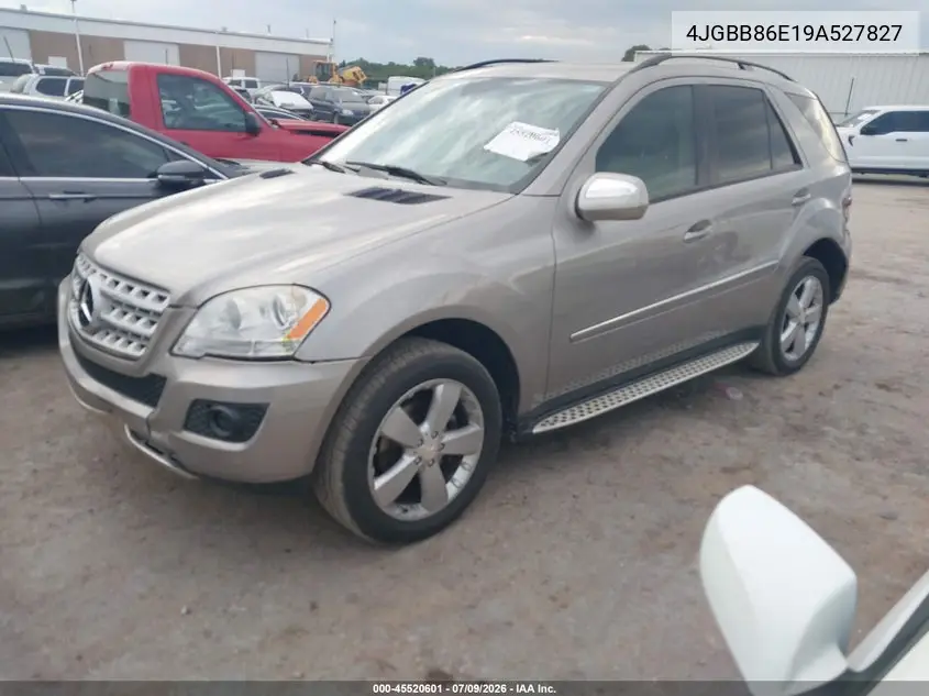 2009 Mercedes-Benz Ml 350 4Matic VIN: 4JGBB86E19A527827 Lot: 45520601