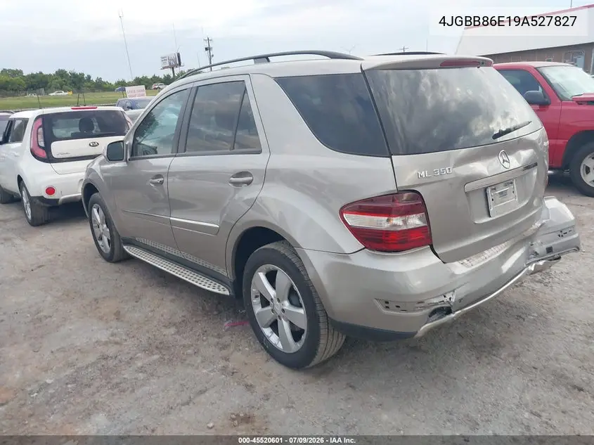 2009 Mercedes-Benz Ml 350 4Matic VIN: 4JGBB86E19A527827 Lot: 45520601