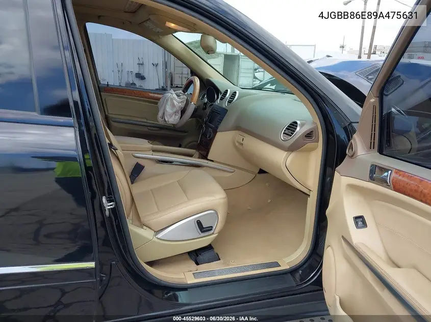 2009 Mercedes-Benz Ml 350 4Matic VIN: 4JGBB86E89A475631 Lot: 45529603