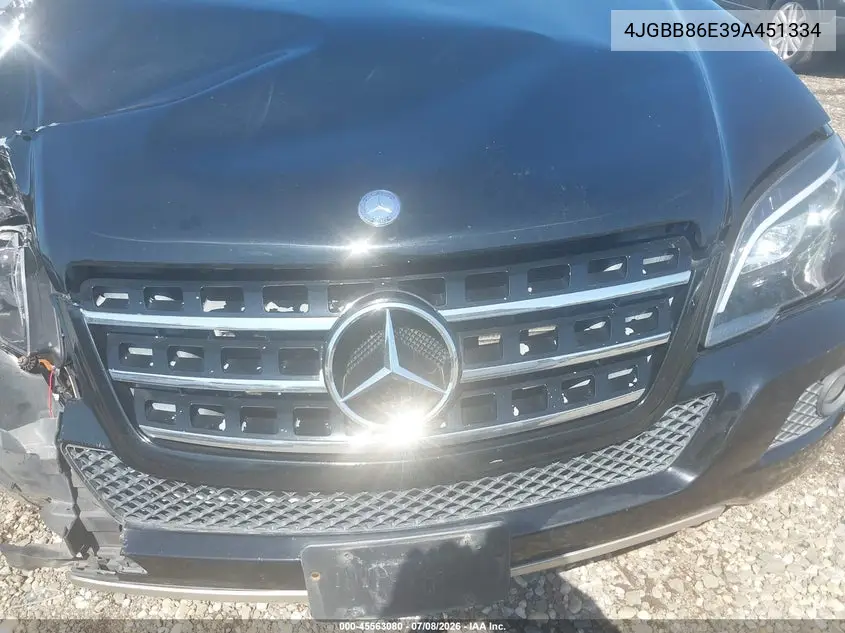 2009 Mercedes-Benz Ml 350 4Matic VIN: 4JGBB86E39A451334 Lot: 45563080